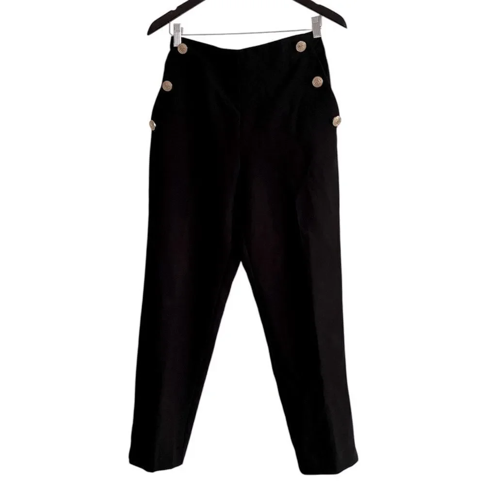 Zara High Rise Trousers Gold Hardware EUC